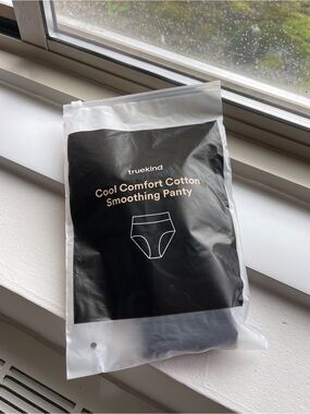 NWT TrueKind Cool Comfort Cotton Smoothing Black Panty - Size 3XL